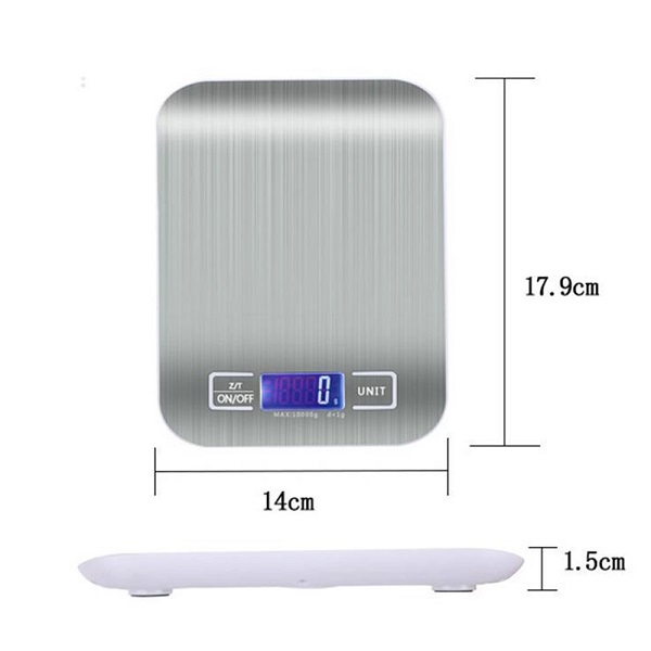 Ψηφιακή Ζυγαριά Κουζίνας 1gr/5kg Inox AB76298