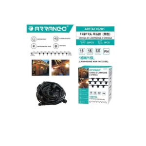 AL76201Bnn.jpg Arrango Γιρλάντα Φωτισμού Εξωτερικού Χώρου 15m AL76201