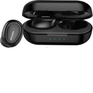Awei T16 TWS Bluetooth Handsfree Ακουστικά με Αντοχή στον Ιδρώτα και Θήκη Φόρτισης Μαύρα
