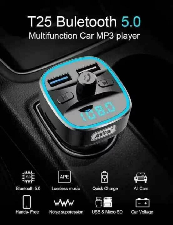 Transmitter Αυτοκινήτου FM με USB Q-T104 Andowl