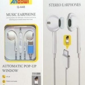 Andowl-Q-A48-Earbuds-Handsfree-με-Βύσμα-USB-C-Λευκό.jpg Ακουστικά Handsfree Earbuds με Βύσμα USB-C Λευκό Andowl Q-A48