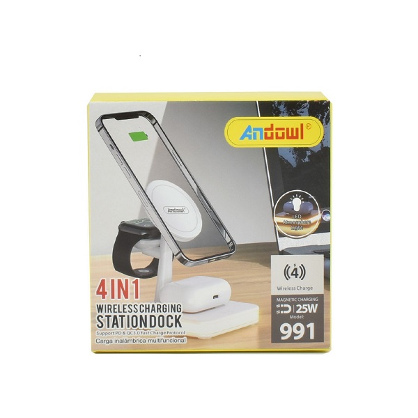 Φορτιστής Ασύρματος (Qi Pad) 25W Power Delivery / Quick Charge 3.0 Andowl