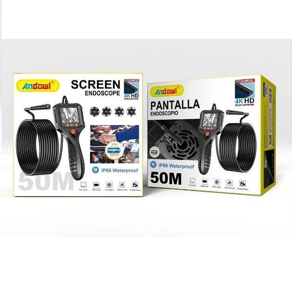 Ενδοσκοπική Κάμερα με Ανάλυση 1280x720 pixels και Καλώδιο 50m Andowl Q-NK50