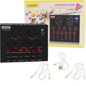 Κάρτα Ήχου Επαγγελματική Εξωτερική Συνδεσιμότητα USB Andowl Q-MIC1