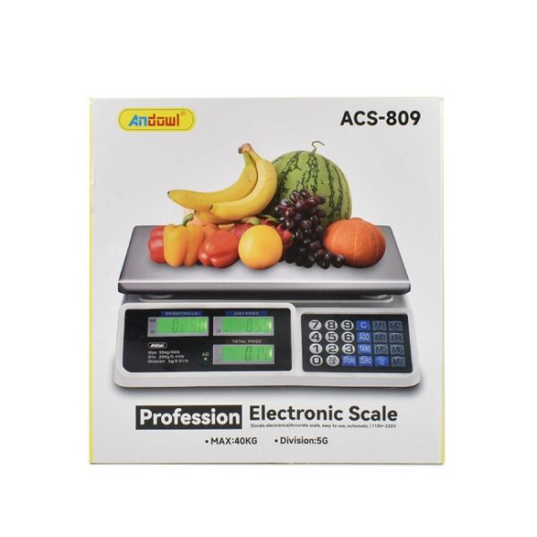 Ζυγαριά Ακριβείας Επαγγελματική Ηλεκτρονική με Ικανότητα Ζύγισης 30kg και Υποδιαίρεση 200gr ACS-809 Andowl