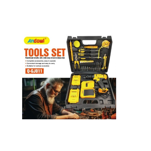 Κρουστικό Δραπανοκατσάβιδο Μπαταρίας 24V 2x1,5Ah Andowl Q-GJ011