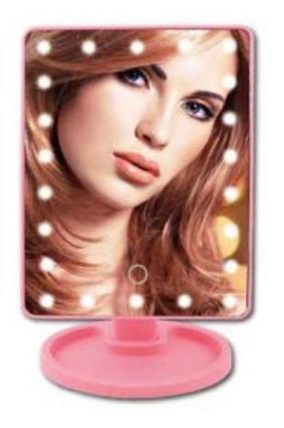 καθρέπτης Περιστρεφόμενος με LED φωτισμό Ροζ Arrango AR47962