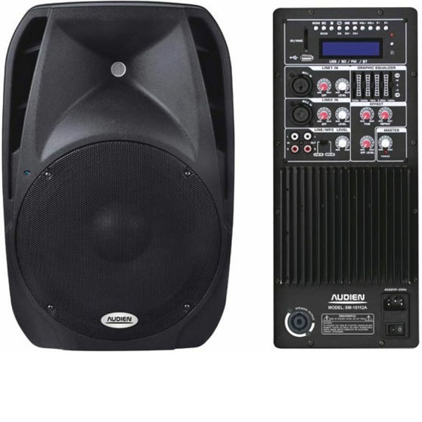Audien Αυτοενισχυόμενο Ηχείο PA SM-10112A 150W με Woofer 12"