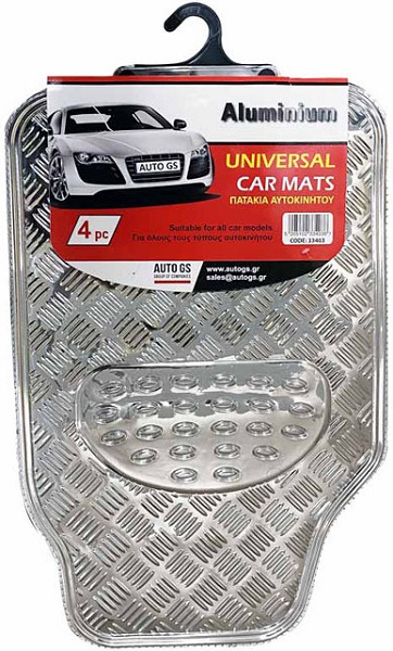 Πατάκια Σετ Auto Gs Universal Μπροστινά και Πίσω 4τμχ από Αλουμίνιο