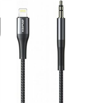 Lightning Καλώδιο to Jack 3.5mm male 1m (Μαύρο) AWEI CL-116L