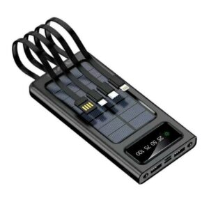 Ηλιακό Power Bank 10000mAh με 2 Θύρες USB-A και Θύρα USB-C Quick Charge 3.0 Μαύρο Awei P130K