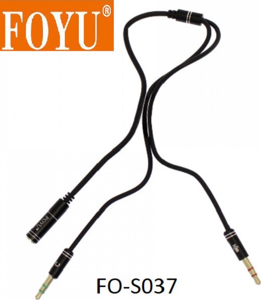 Στερεοφωνικό καλώδιο AUX 3.5mm θηλυκό σε 2x3.5mm jack αρσενικά βύσματα FO-S037 FOYU
