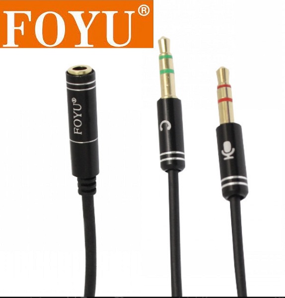 Στερεοφωνικό καλώδιο AUX 3.5mm θηλυκό σε 2x3.5mm jack αρσενικά βύσματα FO-S037 FOYU