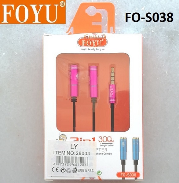 Cable-3.5mm-male-2x-3.5mm-female-Μαύρο-0.3m-Foyu-FO-S0381.jpg Στερεοφωνικό καλώδιο AUX 3.5 mm αρσενικό σε 2x3.5 θηλυκές θύρες φούξια FO-S038 FOYU