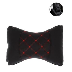 Carsun Μαξιλάρι Αυχένα για Κάθισμα Αυτοκινήτου Μαύρο από PU Δέρμα LA-375