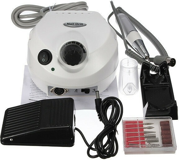 Τροχός Νυχιών Ρεύματος 35000rpm με Πεντάλ 35W DM-202 Ροζ