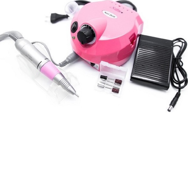 Τροχός Νυχιών Ρεύματος 35000rpm με Πεντάλ 35W DM-202 Ροζ