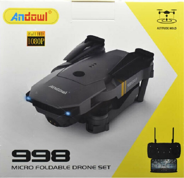 Drone με Κάμερα Micro Foldable Set 998 1080p και Χειριστήριο, Συμβατό με Smartphone Andowl