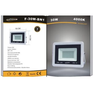 Προβολέας  UNIVERSO F30W-BN1 4000k