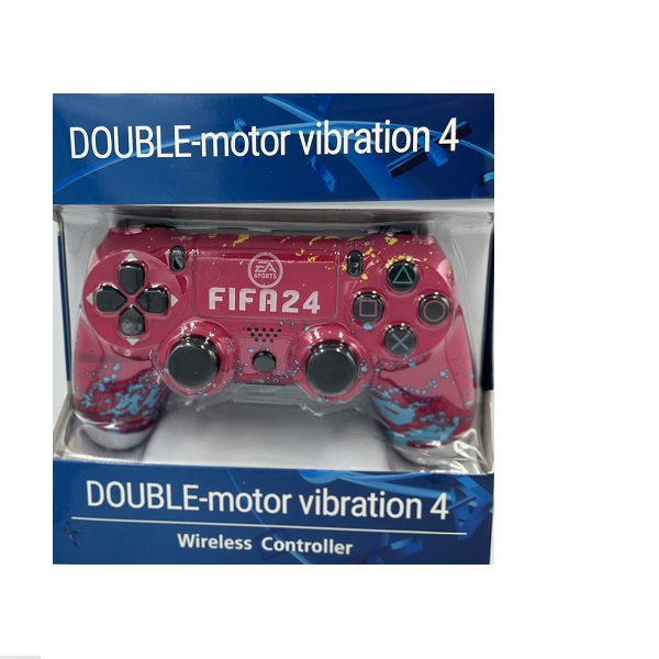 Gamepad FIFA24 Ασύρματο Doubleshock για PS4 Ροζ ΟΕΜ