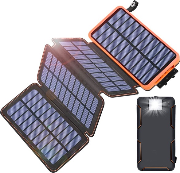 Power Bank Ηλιακό 20000mAh Foldable Μαύρο