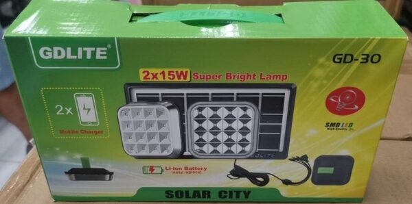 Ηλιακό Σύστημα Φωτισμού με 2 Λάμπες GDLite GD-30
