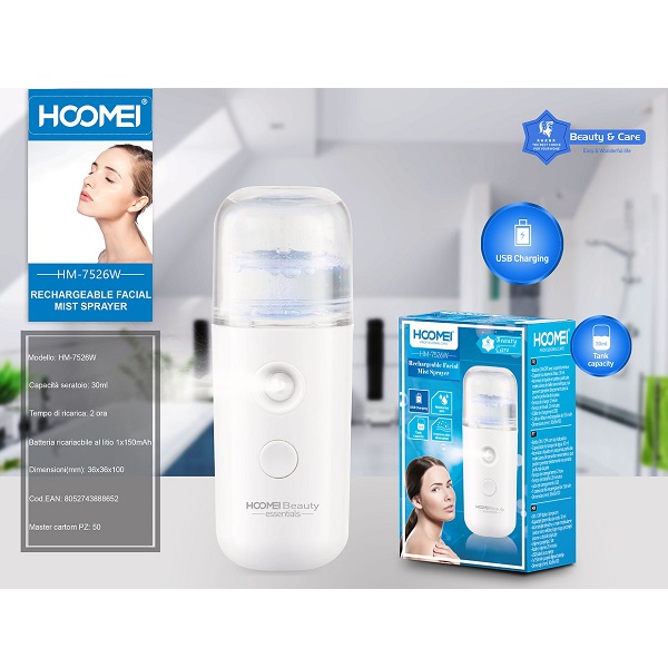 Ψεκαστήρας Προσώπου 30ml Facial Mist Spray Hoomei HM-7526R Ροζ