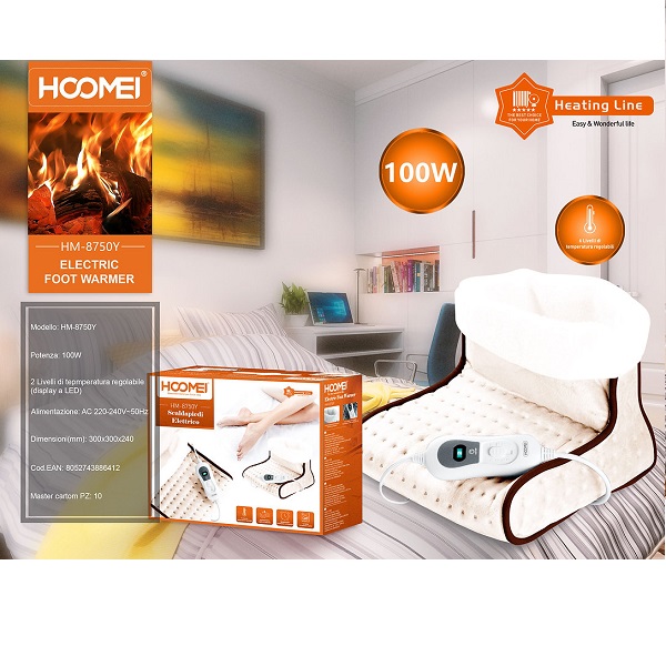 HM-8750Y.jpg Θερμοφόρα Ποδιών Ηλεκτρική 30x30cm Hoomei HM-8750Y
