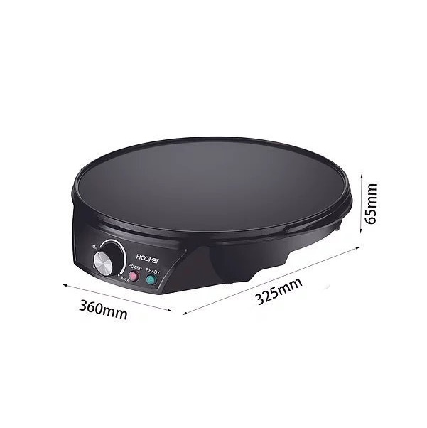 Κρεπιέρα 30cm Μαύρη 1200W Hoomei HM-5855