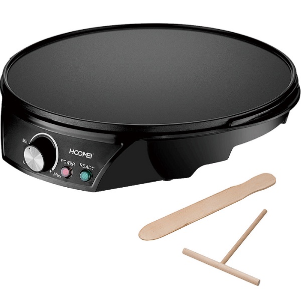 Κρεπιέρα 30cm Μαύρη 1200W Hoomei HM-5855