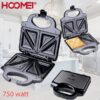 Τοστιέρα για 2 Τοστ 750W Μαύρη HM-5845 Hoomei