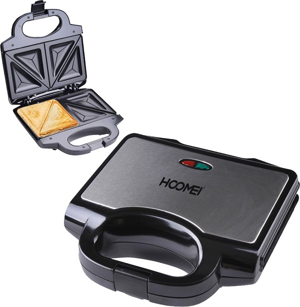 Τοστιέρα για 2 Τοστ 750W Μαύρη HM-5845 Hoomei
