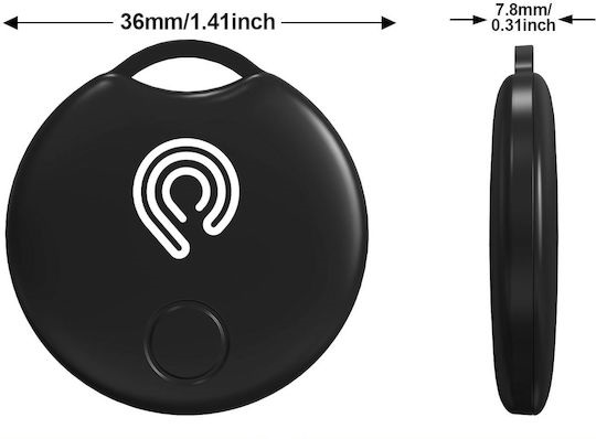 Hyperloq Classic Apple Find My Bluetooth Tracker Μαύρο