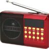 Joc H011UR Ραδιοφωνάκι Επαναφορτιζόμενο με USB Κόκκινο