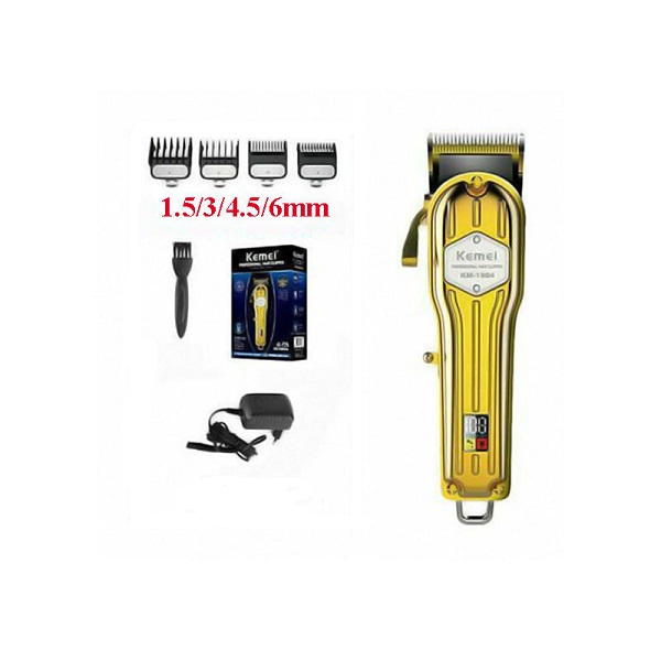 KM-1984aa.jpg Kemei Κουρευτική Μηχανή Επαγγελματική Επαναφορτιζόμενη Χρυσή KM-1984