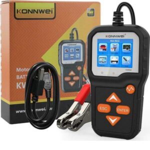 Ψηφιακό Battery Tester με Κροκοδειλάκια 6V/12V Konnwei KW-650
