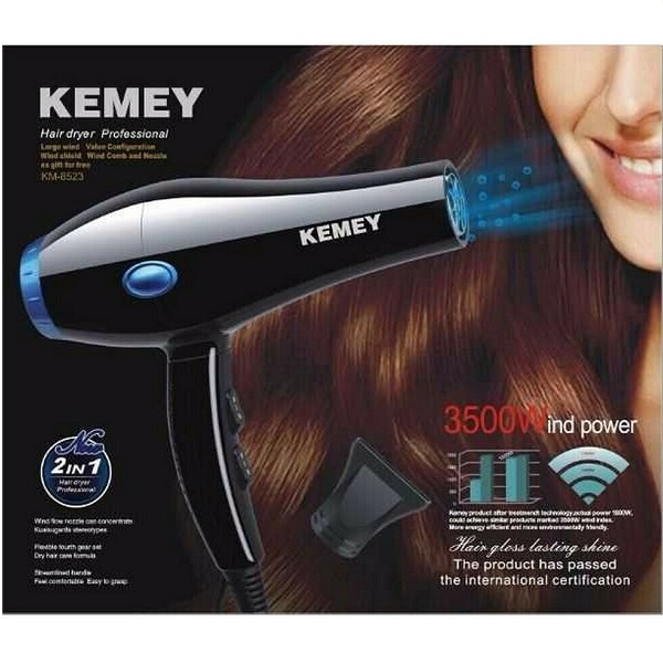 Πιστολάκι Μαλλιών 3500W Kemei Ionic KM-8523
