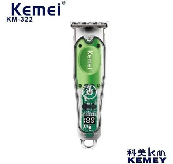 Kemei-KM-322-Επαναφορτιζόμενη-Κουρευτική-Μηχανή-Πράσινη-2.jpg Κουρευτική Μηχανή Επαναφορτιζόμενη Πράσινη KM-322 Kemei