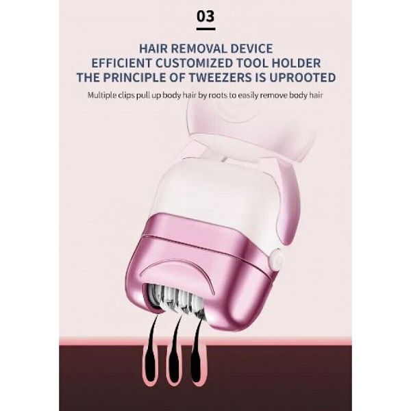 Kemei Σετ Αποτρίχωσης Epilator για Πρόσωπο, Σώμα & Μπικίνι KM-376