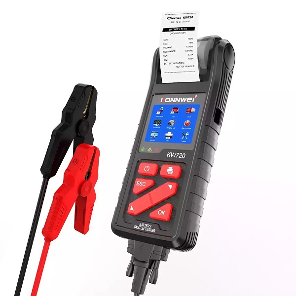 Ψηφιακό Battery Tester με Κροκοδειλάκια Konnwei KW720