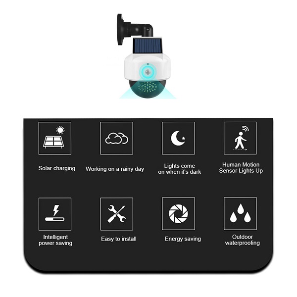 Ηλιακό Φωτιστικό LED Αδιάβροχο Επιτοίχιο 39 SMD