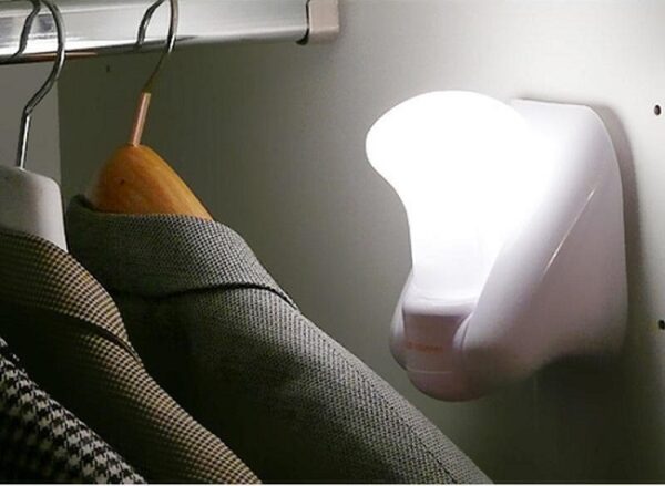 Φωτιστικό Γλόμπος για Ντουλάπες LED με Μπαταρία, Φωτοκύτταρο και Αυτοκόλλητο Τοποθέτησης