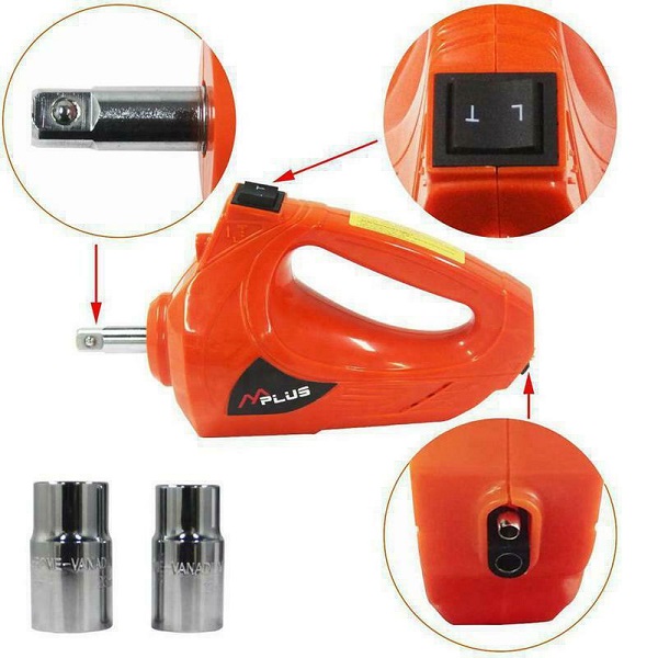 Γρύλος Αυτοκινήτου Ηλεκτρικός Υδραυλικός Δαπέδου με Αντλία Φουσκώματος, Συμπαγές Κλειδί και Φακό Φορητό 12V 58646