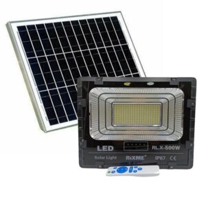 Led Αδιάβροχος Ηλιακός Προβολέας 500W 46000LM με Πάνελ και Τηλεχειριστήριο Rixme RL.X-500W