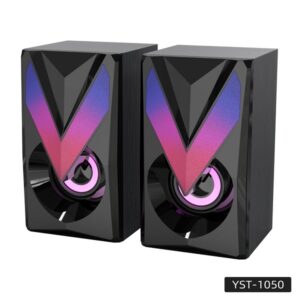 Gaming Speaker RGB LED Leerfei Stereo PC YST-1050