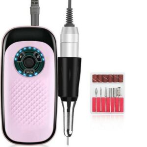 Τροχός Νυχιών Μπαταρίας 35000rpm σε Ροζ Χρώμα 25W