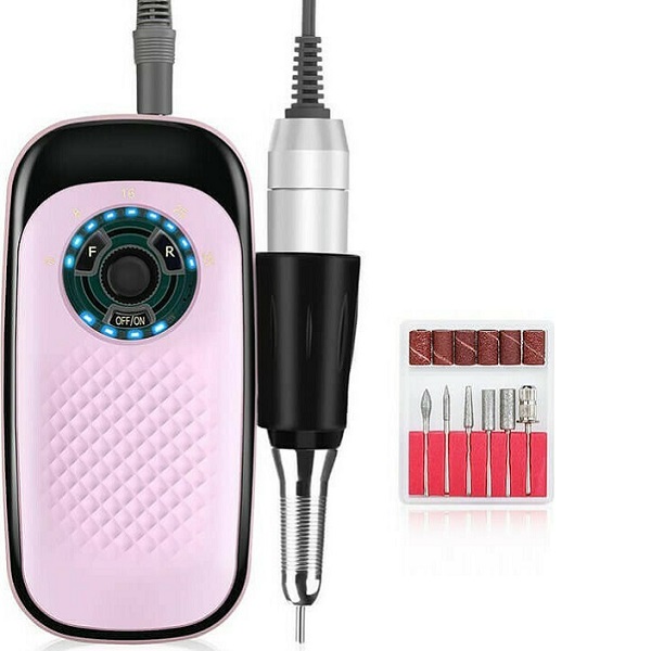 Τροχός Νυχιών Μπαταρίας 35000rpm σε Ροζ Χρώμα 25W