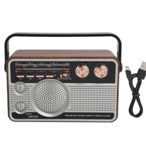 MD-506BT-Retro-Φορητό-3.jpg Ραδιόφωνο Φορητό Επαναφορτιζόμενο με Bluetooth και USB Σκούρο Καφέ Q-FM01