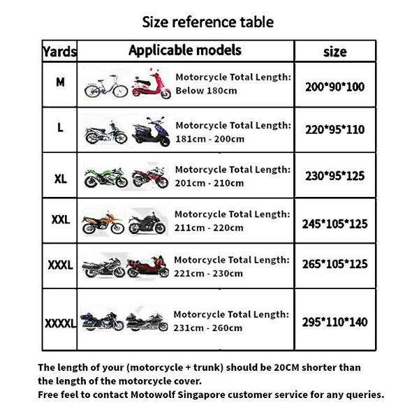 MOTOGOLF.png Κουκούλα Μηχανής Motowolf Αδιάβροχη RA-55 XXL Μ245xΠ105xΥ125εκ.
