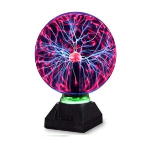 Magic-Plasma-Light-Ball.jpg Magic Plasma Light Ball Διακοσμητικό Φωτιστικό με Φωτισμό RGB Plasma Ball LED 19cm σε Μαύρο Χρώμα